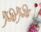 xoxo word Art Wood Cutout Typography Wood Sign