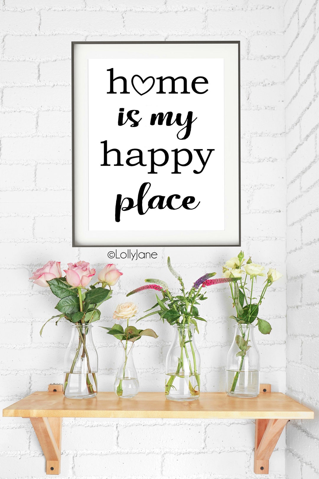 Home is My Happy Place Print Home Decor Printable Art Etsy