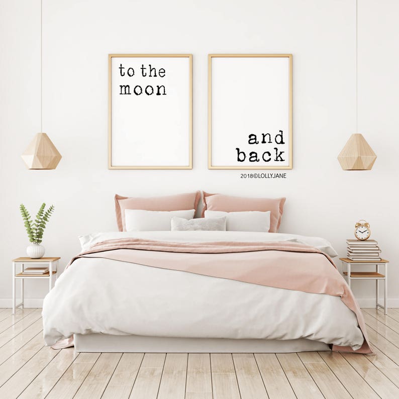 To the Moon and Back Home Decor Printable Art - INSTANT DOWNLOAD Digital Printable Art - Etsy