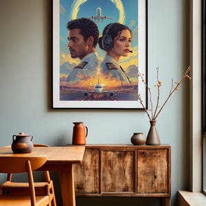 Wall Art - Sky Team Board Game - Digital Download - Family Board Game Poster - Geek Art Gift