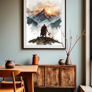 Wall Art - Nidavellir Board Game - Digital Download - Family Board Game Poster - Geek Art Gift