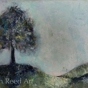Abstract Tree Landscape, painting, abstract art, canvas print, giclee print, Uncertainty