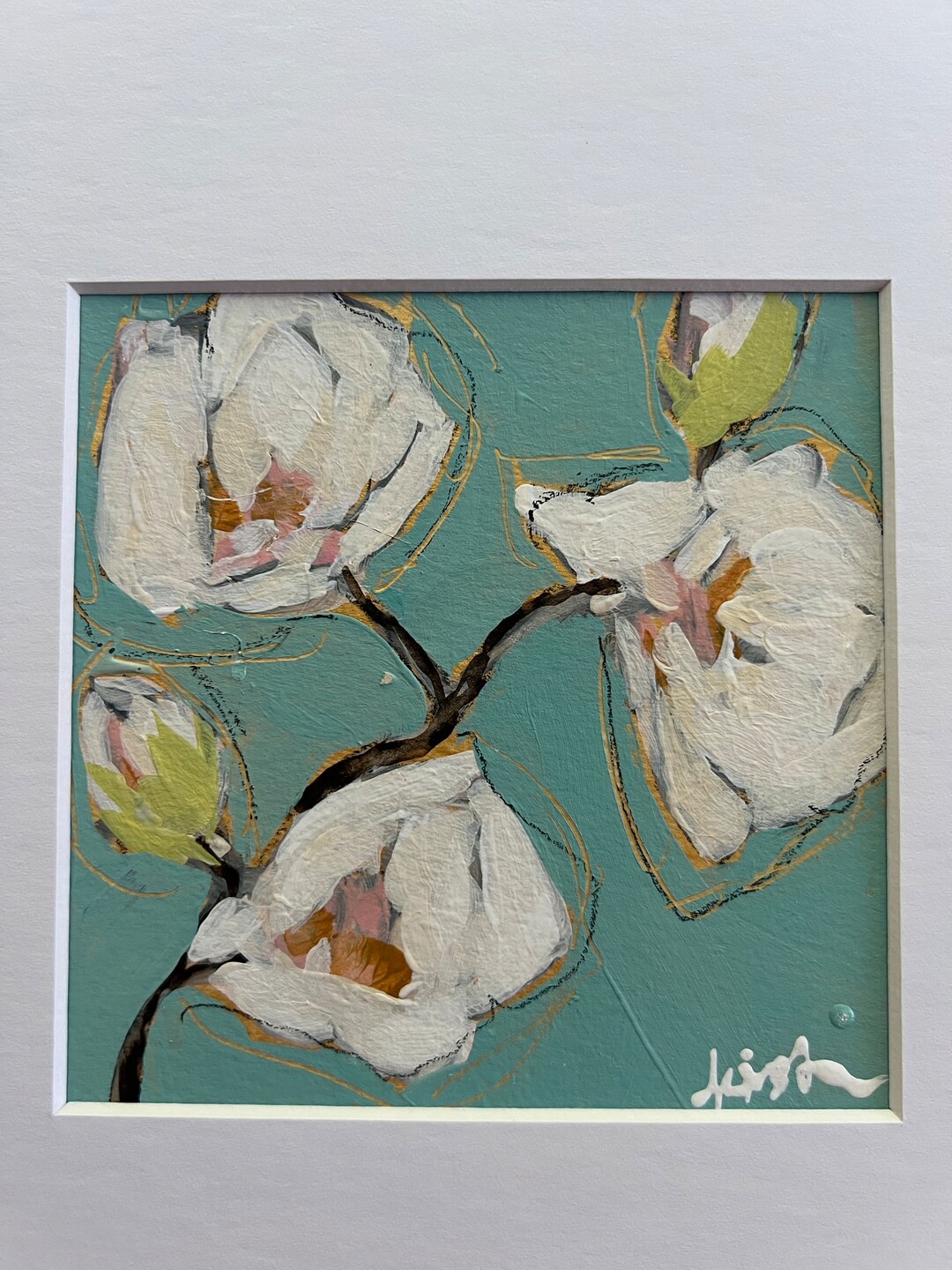 Orchid Abstract Art Gift Original Art Fine Art Painting Etsy