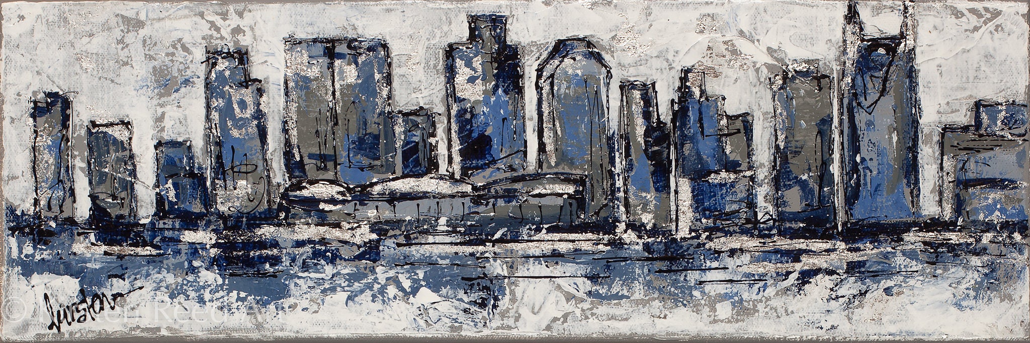 Abstract Nashville Skyline Canvas Print: Tennessee Music City Art - Etsy