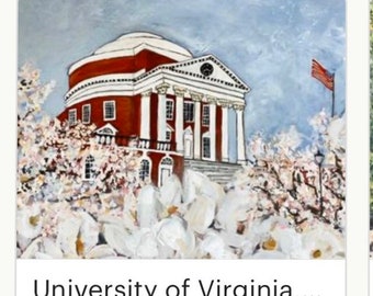 Note Cards, Stationery, University of Virginia, Cavaliers,  Art Print Card