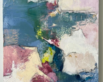 Abstract Acrylic Painting: Contemporary Mixed Media Art, 20x30 Canvas
