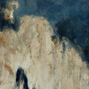 Abstract, neutral, deep blues, abstract art, canvas PRINT, wall decor, &quot;Winter is Coming&quot;