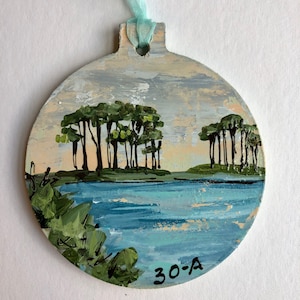 Grayton Beach, Western Lake, 30-a, Floride, ornement, Peint à la main, décor d&#39;arbre, Noël, décor
