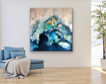 Abstract original art, painting, fine art, decor, "Refresh"