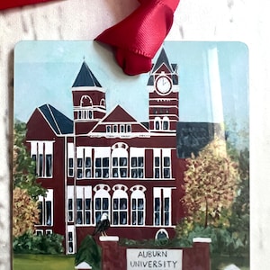Auburn University, ornament, War Eagle, metal printed ornament, Auburn ornament, tree decor, Christmas, Auburn Campus