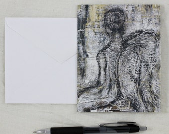 Note Cards Stationery art Angel Encaustic print