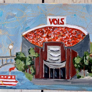 Knoxville Skyline II, Abstract fine art, skyline painting, cityscape, original art, fine art, Volunteers, Tennessee