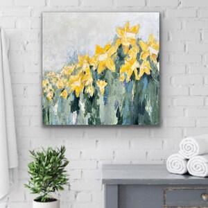 Daffodils, Painting, Abstract Art, Fine Art Paper Print - Etsy