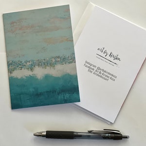 Abstracto, Costa, Mar, Tarjetas de notas, Tarjeta con impresión artística, papelería, tarjetas de notas, regalo, maestro, amigo, gracias