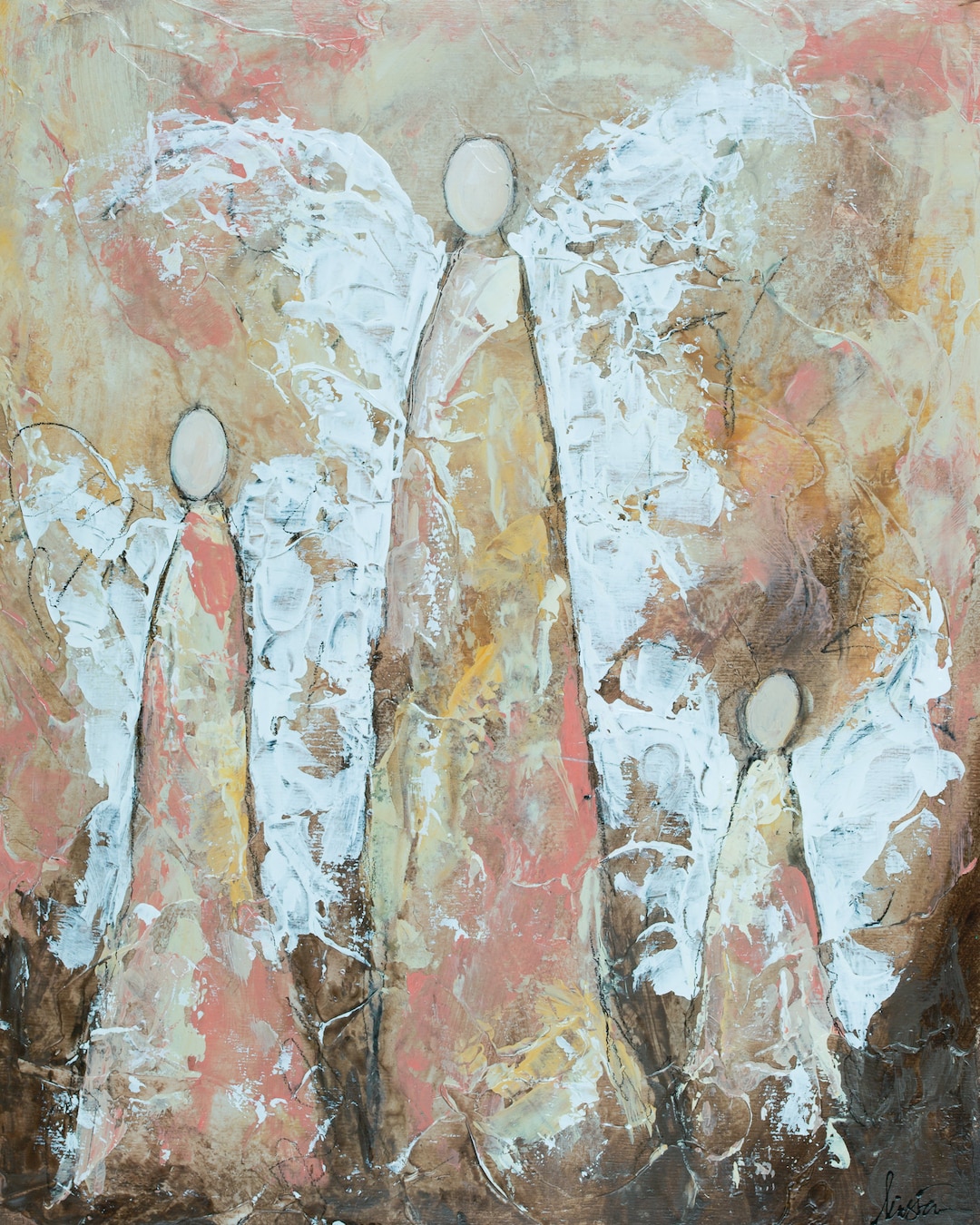 Angel, Painting, Abstract Art, Canvas Print, Wall Hanging, Decor ...