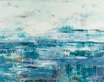 Coastal, seaside, ocean, abstract art, canvas print, Salty and Sweet