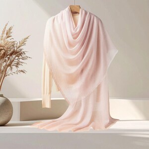 Oversized geruite sjaal van 100% wol, luchtige kettinggebreide AC Office-omslagdoek, zomerstola met Schotse ruit