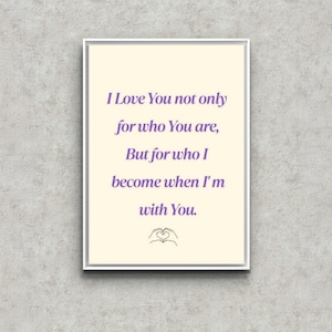 Romantic Love Quote Print,Minimalist Bedroom Wall Art (A4 PDF Download)