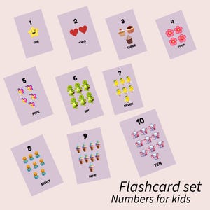 Engaging Montessori Number Flashcards – Counting Fun for Toddlers & Preschoolers – Educational Math Printable 1-10 Cards