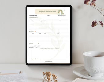 Newborn Daily Log Printable | Baby Feeding, Diaper, & Sleep Tracker | Minimalist Mother’s Organizer | The Calm Mama by Aine. SPANISH