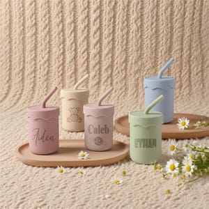 Custom Silicone Cup, Baby Silicone Sippy Cup, Personalized Silicone Sippy Cup, Engraved Name Sippy Cup, Toddler Cup, Baby Gift, Baby Tumbler