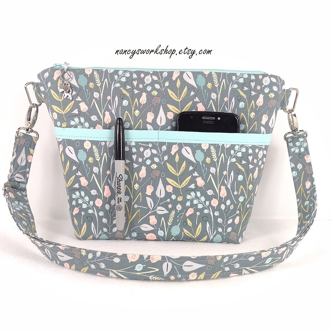 Woman's Cross Body Purse, Handmade Cross Body Purse, Springtime Cross