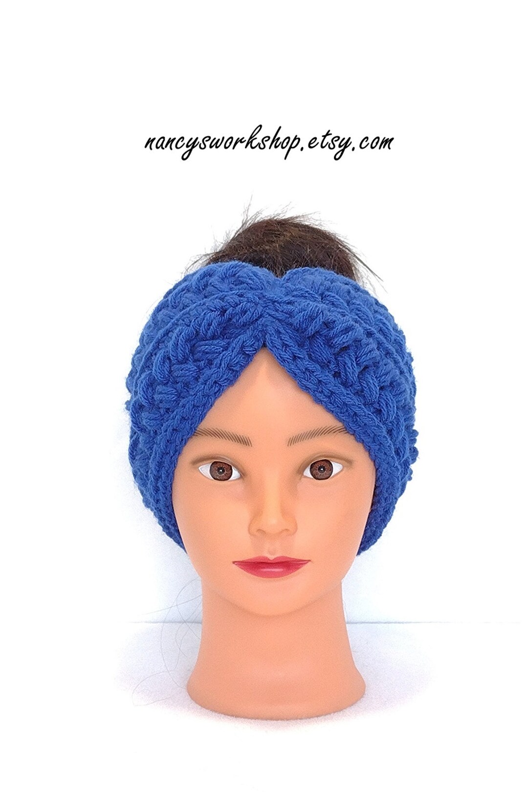 Ear Warmer Headband Blue Ear Warmer Headband Fashion Ear Etsy