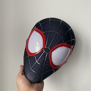 Miles Morales Spiderman Cosplay Mask Into the SpiderVerse Cosplay Movie Prop