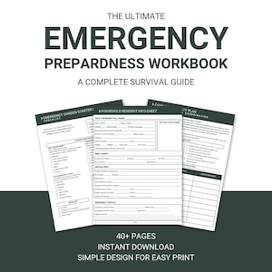 Printable Family Emergency Binder | Bug Out Bag Checklist | Survival Guide Printable | Prepper Checklist | Disaster Planner | Emergency PDF