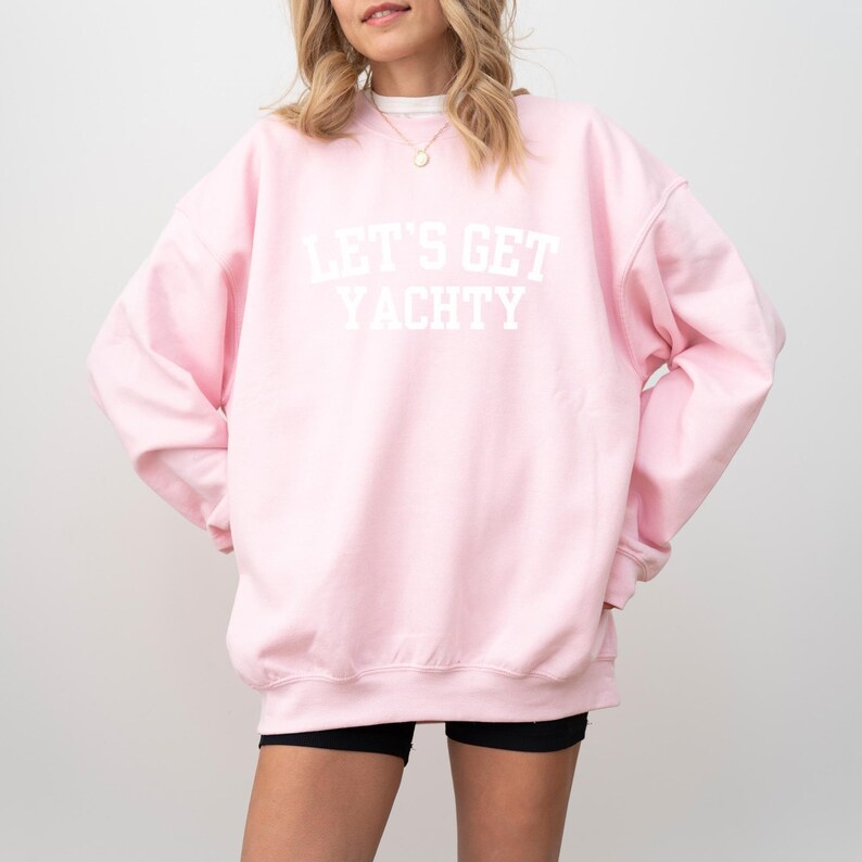 Boat Day Sweatshirt for Women, Nautical Boating Crewneck, Lake Day Outfit, Lets Get Yachty Sweatshirt, Boater Gift, Coastal Boat Sweatshirt image 13