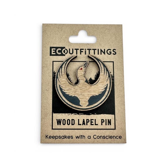 Minnesota Rebel Loon Alliance Wood Lapel Pin