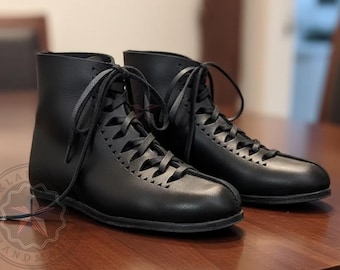 Skórzane buty wikingów męskie - historyczne buty Vindolanda - buty do rekonstrukcji średniowiecznej - ręcznie robione SCA LARP
