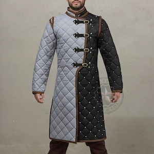 Medieval Arthur Cotton Gambeson, Under armour Long sleeves clothing for under chainmail, Halloween gift