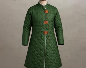 Padded Viking Gambeson Armor Coat, Medieval Aketon Jacket for LARP SCA Reenactment, Mens costume