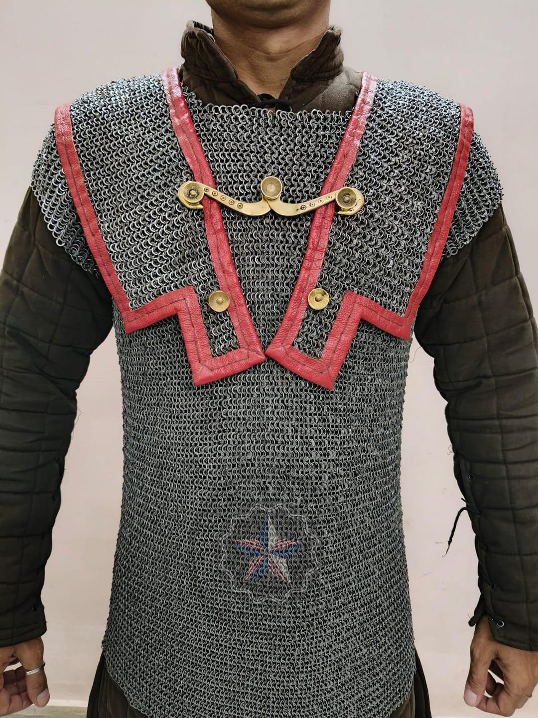 Roman Lorica Hamata Chainmail Armor, 6mm Round Riveted Mild Steel Mail ...