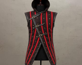 Medieval Gambeson Jacket Men Padded Armor Tunic Aketon for SCA Reenactment LARP Costume