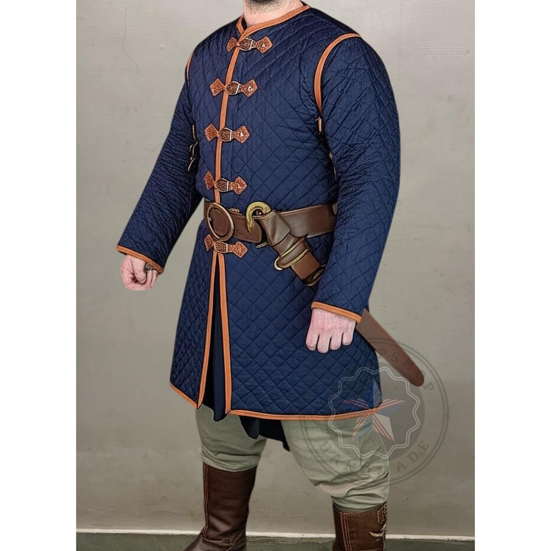 Medieval Padded Gambeson Armor - Quilted Cotton Aketon for LARP & SCA ...