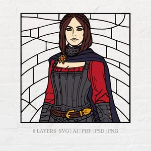 Skyrim Serana - Multilayer Laser cut, SVG, Cricut wall decor, Shadow Box (Digital Download)