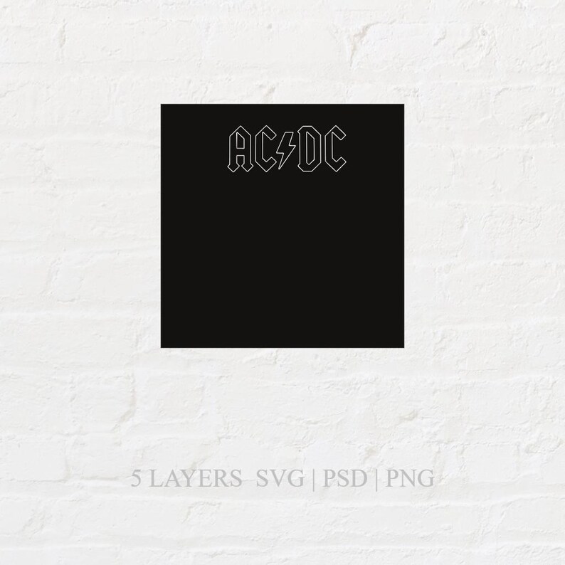 AC/DC Layered Laser Cut Files (digital Download) - Etsy