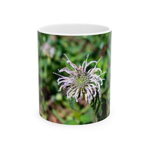 Nature-Inspired Ceramic Mug, Botanical Drinkware, Flower Mug, Eco-Friendly Coffee Cup, Gift for Gardeners, Nature Lovers