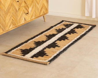 Handmade Braided Jute Runner Handwoven Hemp Rug Bohemian Handmade Area Decorative Entryway Stair kitchen