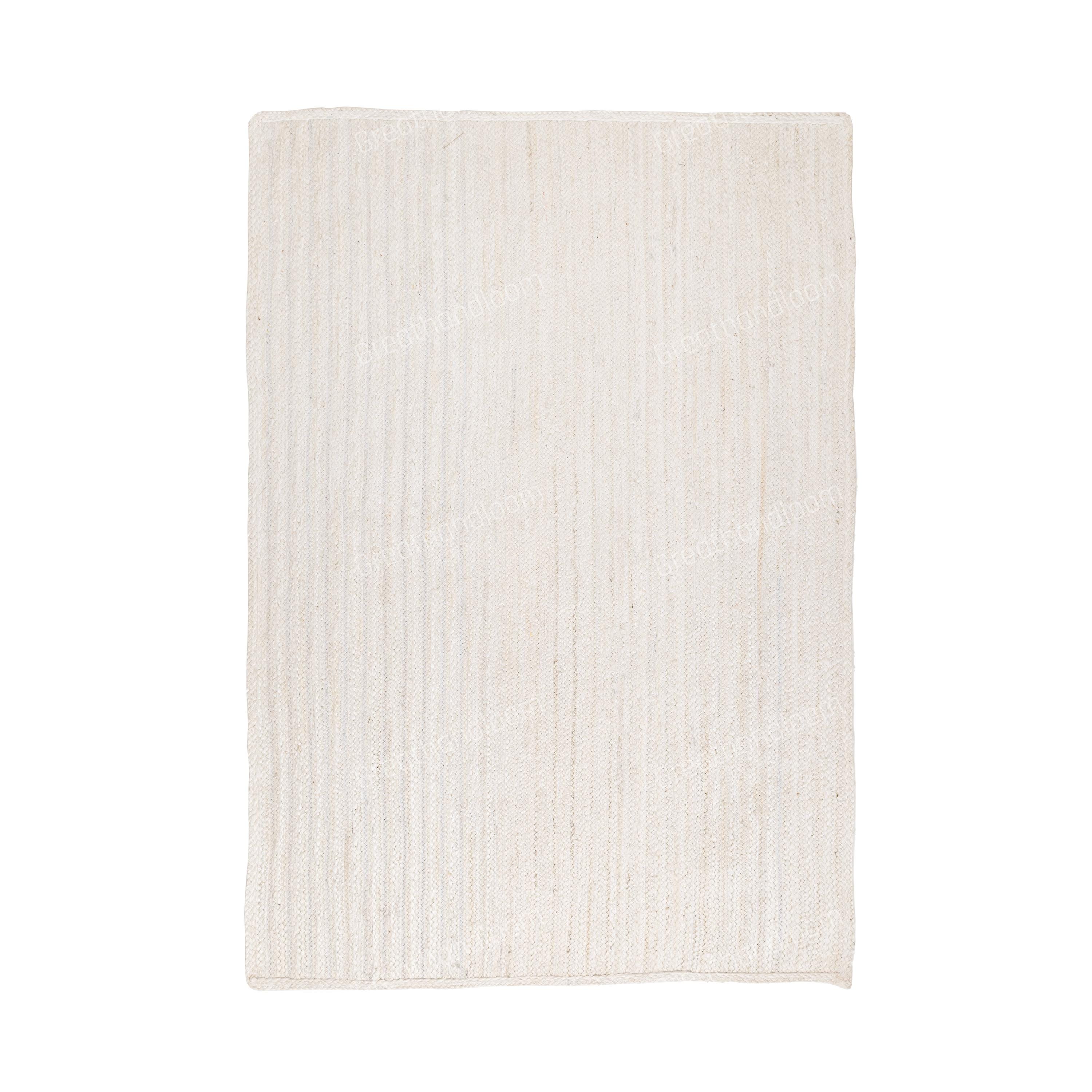 Natural White Boho Jute Rug, off White Jute Area Rug, Ivory Beige Rug ...