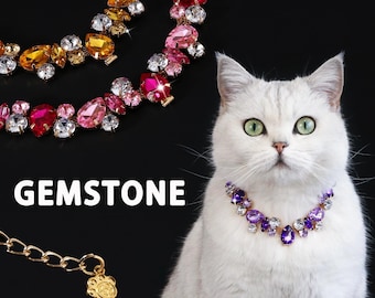 Rhinestone Dog Collar with Bone Charm – Bling Pet Necklace for Dogs Cats
