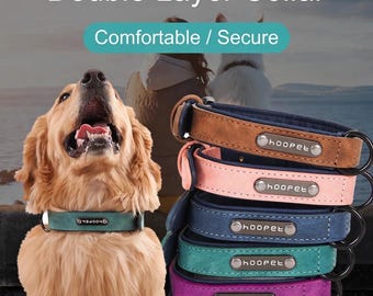 Custom Engraved Dog Collar, Personalized Pet ID, Adjustable Pet Tag