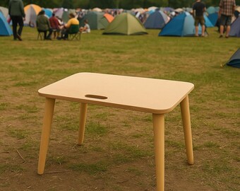 Foldable Plywood Small Desk: Portable Camping & Balcony Table