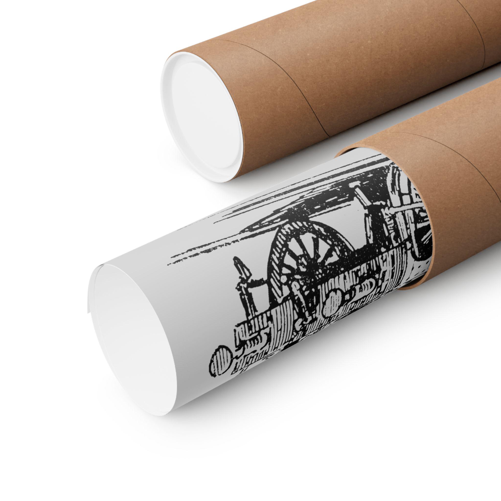 Vintage Steam Locomotive Poster Print | Train Art Illustration | CUSTOM ...