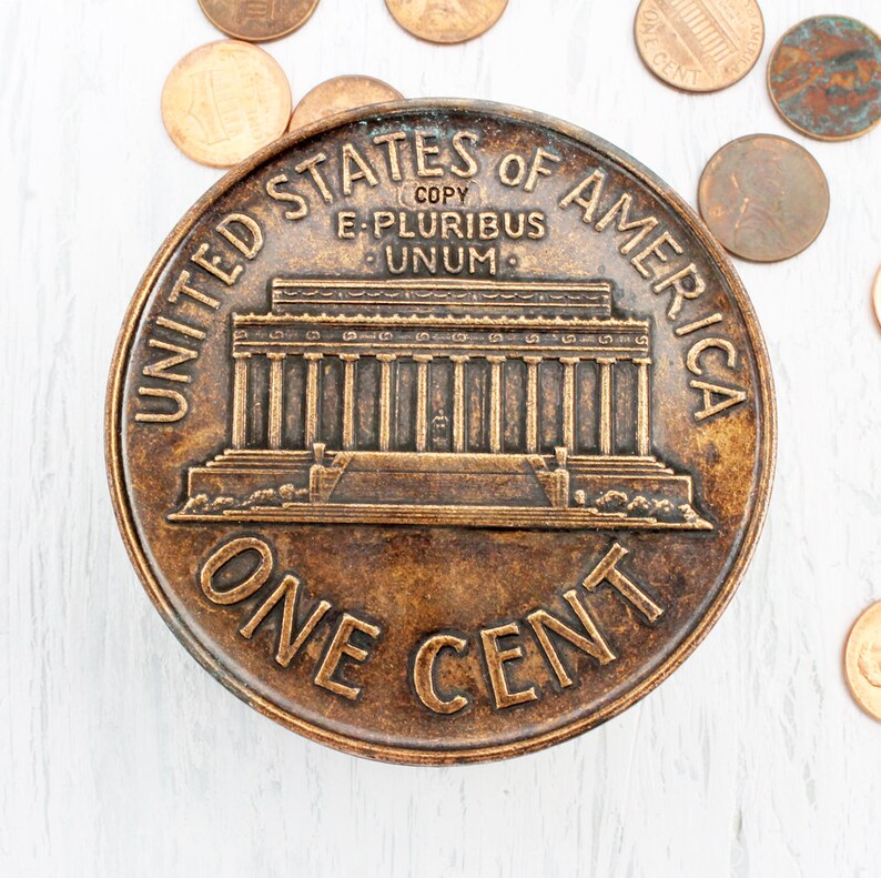 1975 Vintage Penny Coin Bank Stacked Pennies Bicentennial | Etsy
