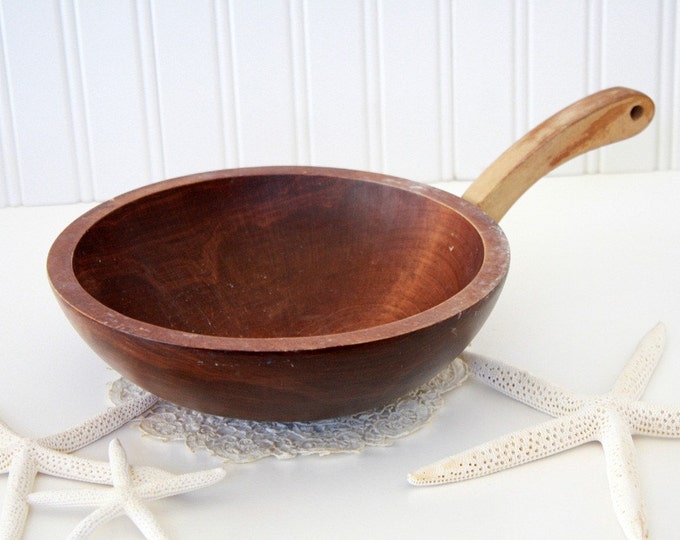 Wooden Bowl With Handle Etsy