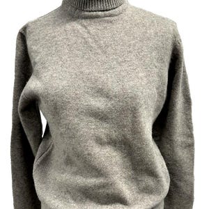 Vintage Grey Wool Turtleneck Sweater - S/M
