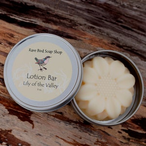 Lotion Bar-Lily of the Valley Lotion Bar with Shea Butter image 1